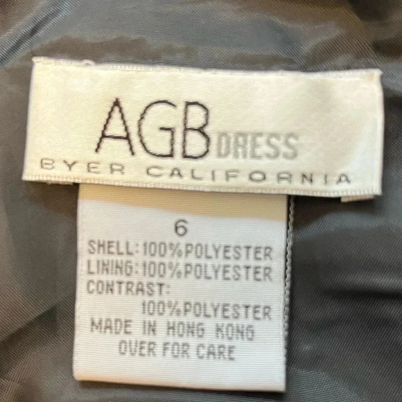 AGB Formal Sheer Cocktail Black Dress Women's size 6 V Neck Sleeveless - Picture 6 of 9